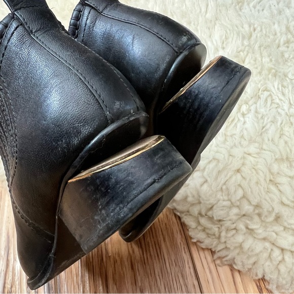 Alexander Wang Kori Leather Ankle Boots Size 6 Black - Picture 5 of 8